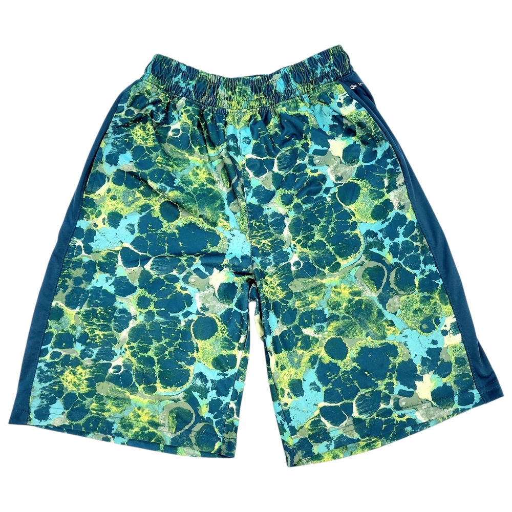Boys M 10/12 Xersion Blue and Green DRI-FIT Patterned Activewear Summer Shorts